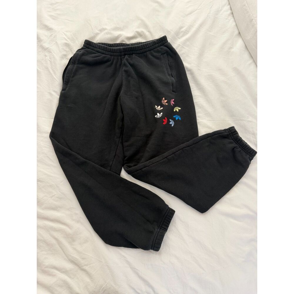 adidas Originals Black Adicolor Shattered Trefoil Fleece Joggers / Sweatpants
